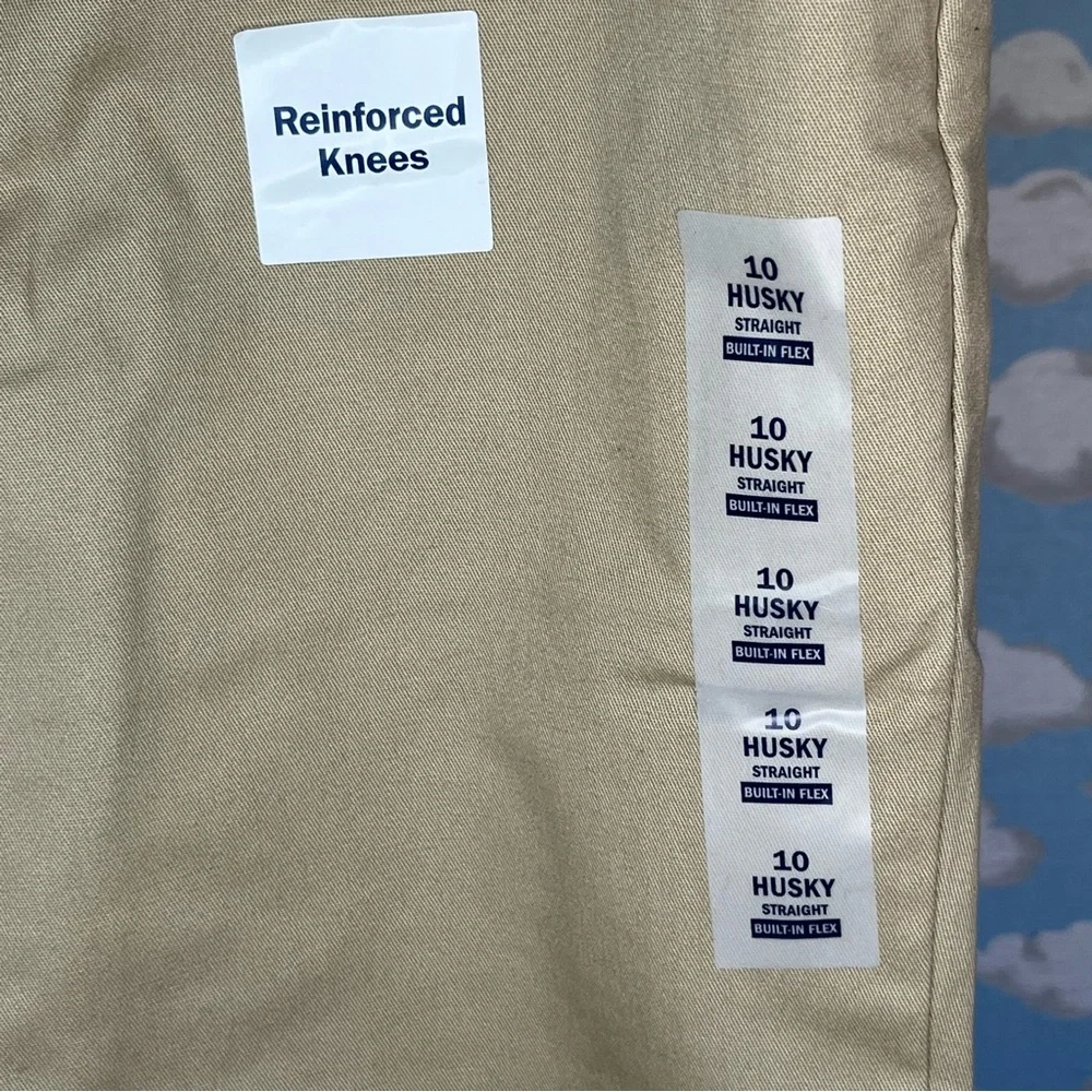 Old Navy Straight built-in flex uniform‎ pants khaki Size 10 husky
